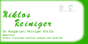 miklos reiniger business card